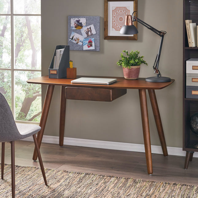 Study Computer Desk,Office Desk, Study Table,Writing Desk with Drawer for Home ,Office Modern Furniture,Walnut Color