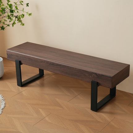 59' Dining Bench, Farmhouse Indoor Kitchen Table Benches, Bed Bench, Industrial Shoe Bench, Entryway Benches