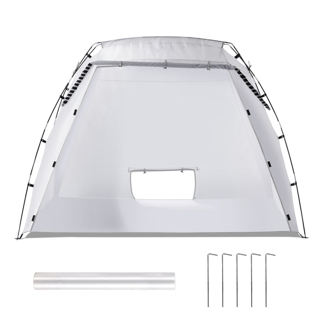 Portable Paint Booth, Larger Spray Paint Tent with Built-in Floor & Mesh Screen, Painting Tent Station for Furniture DIY Hobby Tool, 7.5x5.2x5.2ft Spray Paint Shelter