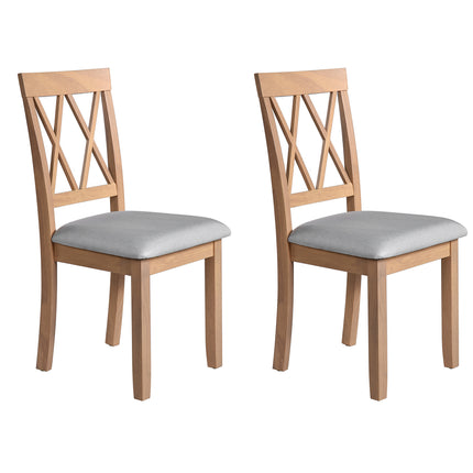 Dining Room Chairs Set of 2, Accent Diner Chairs Upholstered Fabric Side Stylish Kitchen Chairs with Solid Wood Legs and Padded Seat -