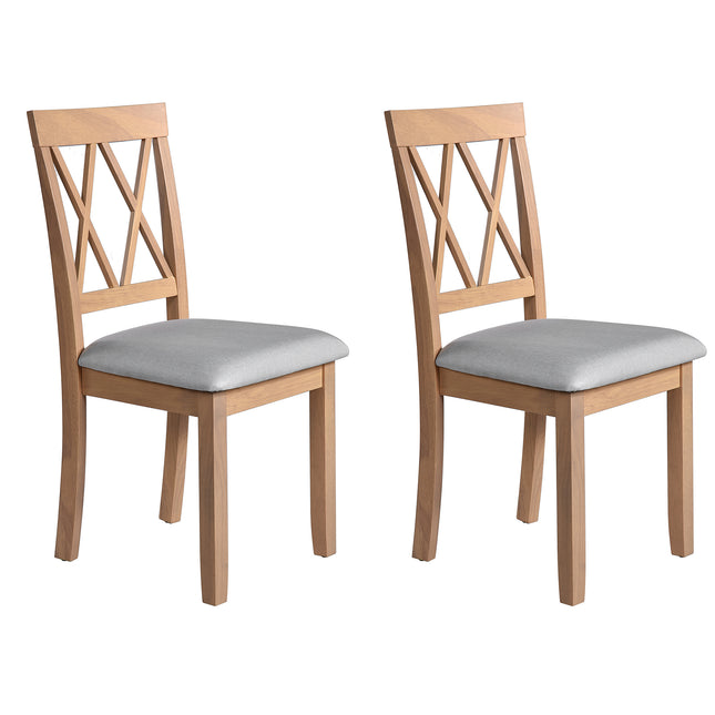 Dining Room Chairs Set of 2, Accent Diner Chairs Upholstered Fabric Side Stylish Kitchen Chairs with Solid Wood Legs and Padded Seat -