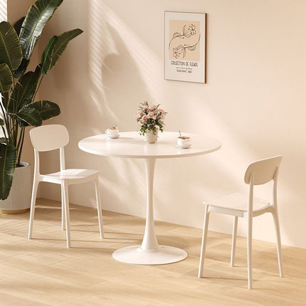 Modern Round Dining Table, ∅31.5'' Kitchen Dining Room Furniture, Coffee Table, Leisure Table, Living Room Table, Oval Dining Table, WHTIE