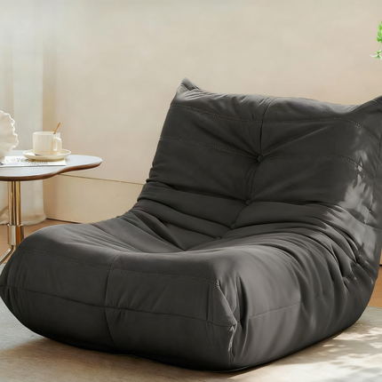 Luxury Accent Chair Button-Tufted Detail Gray Microfiber Comfy Chair Living Room Furniture 1pc